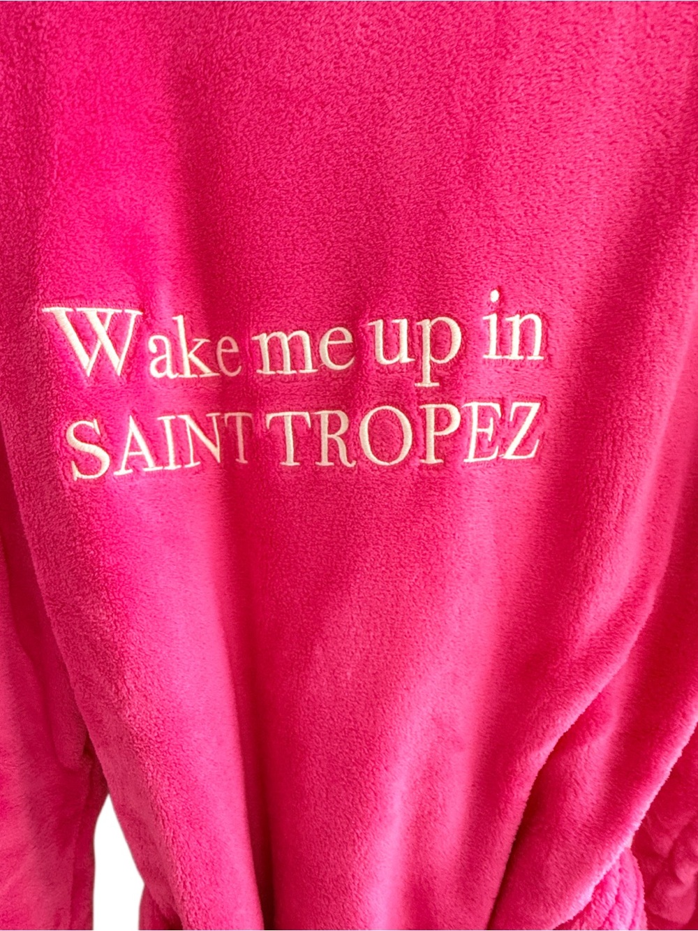 “Wake Me Up in Saint Tropez” LUXE PLUSH ROBE - Hot Pink OSFM NEW!!
